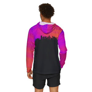 Men's Sports Warmup Hoodie - Vibrant Tampa Skyline Design
