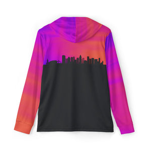 Men's Sports Warmup Hoodie - Vibrant Tampa Skyline Design