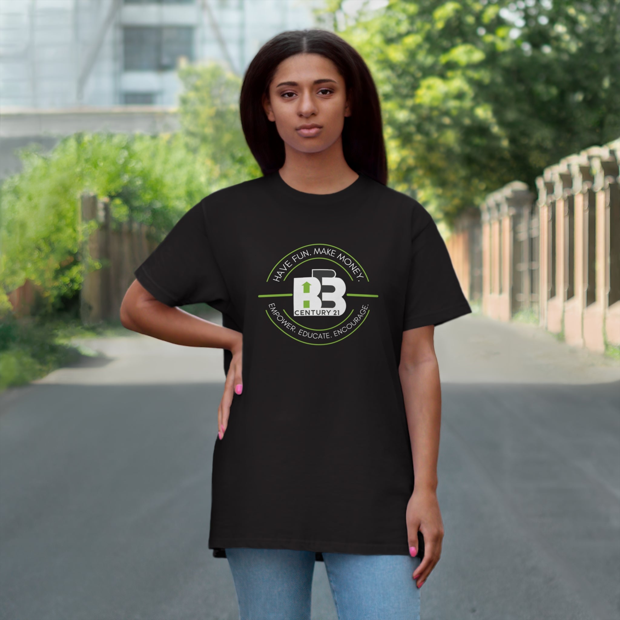 BE3 Have Fun Make Money Logo Single Jersey T-shirt