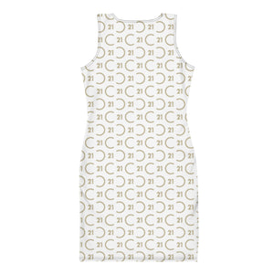 C21 Seal Pattern White Sublimation Cut & Sew Dress